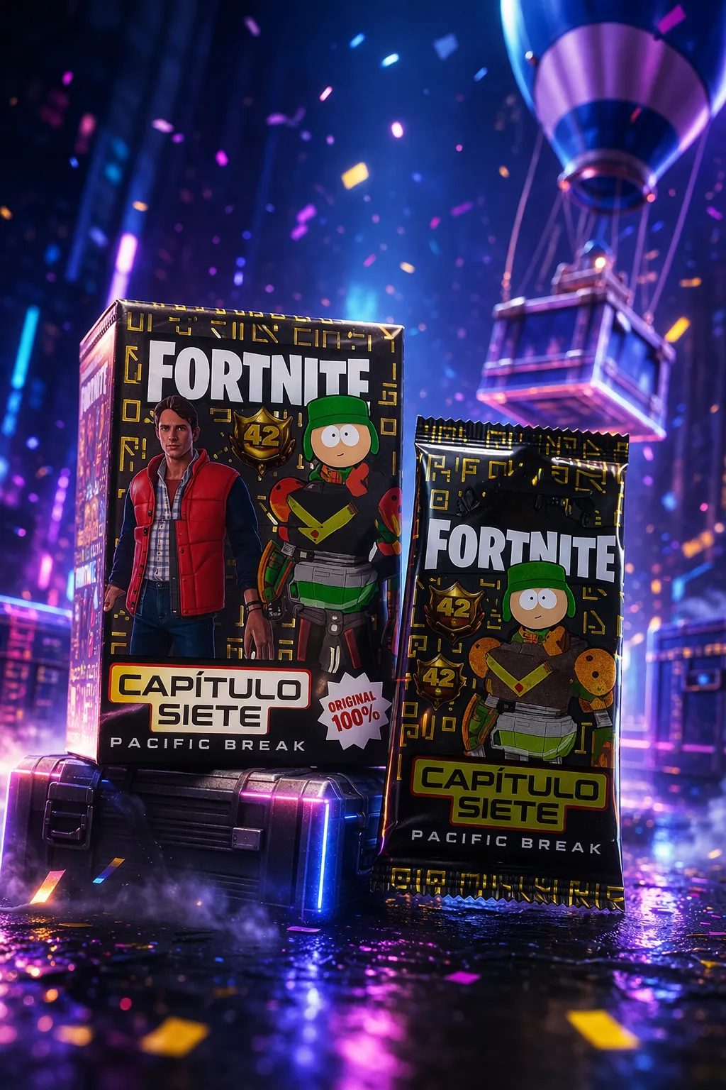 ​Sobre de Cartas Fortnite Capítulo 7 - Serie 42 "Pacific Break" (Extensión) - imagen 1