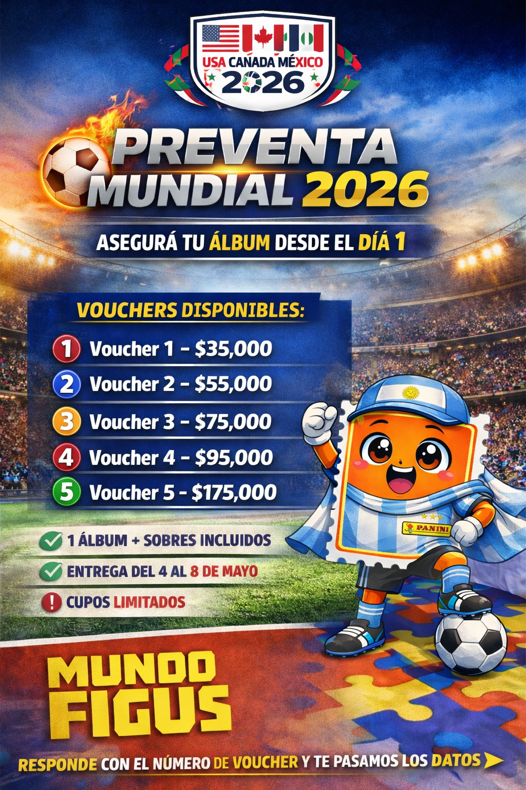 Preventa Figuritas Mundial 2026 Panini | Mundo Figus - imagen 1