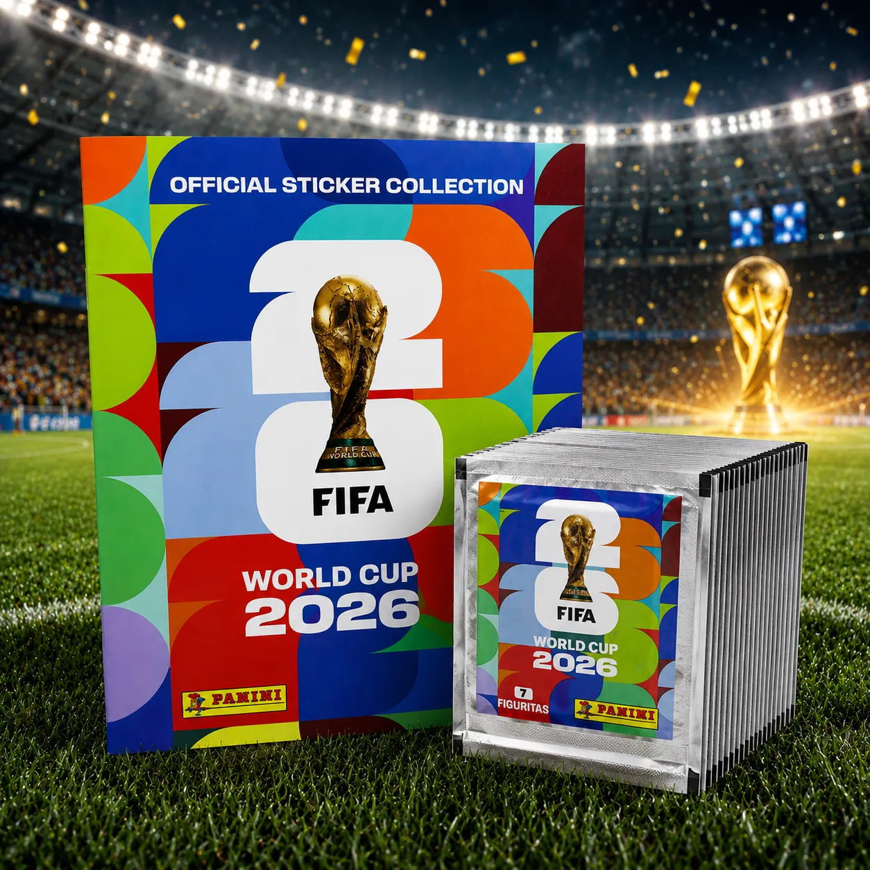 Combo Mundial 2026 Panini Argentina – Álbum Oficial + 50 Sobres de Figuritas - imagen 1