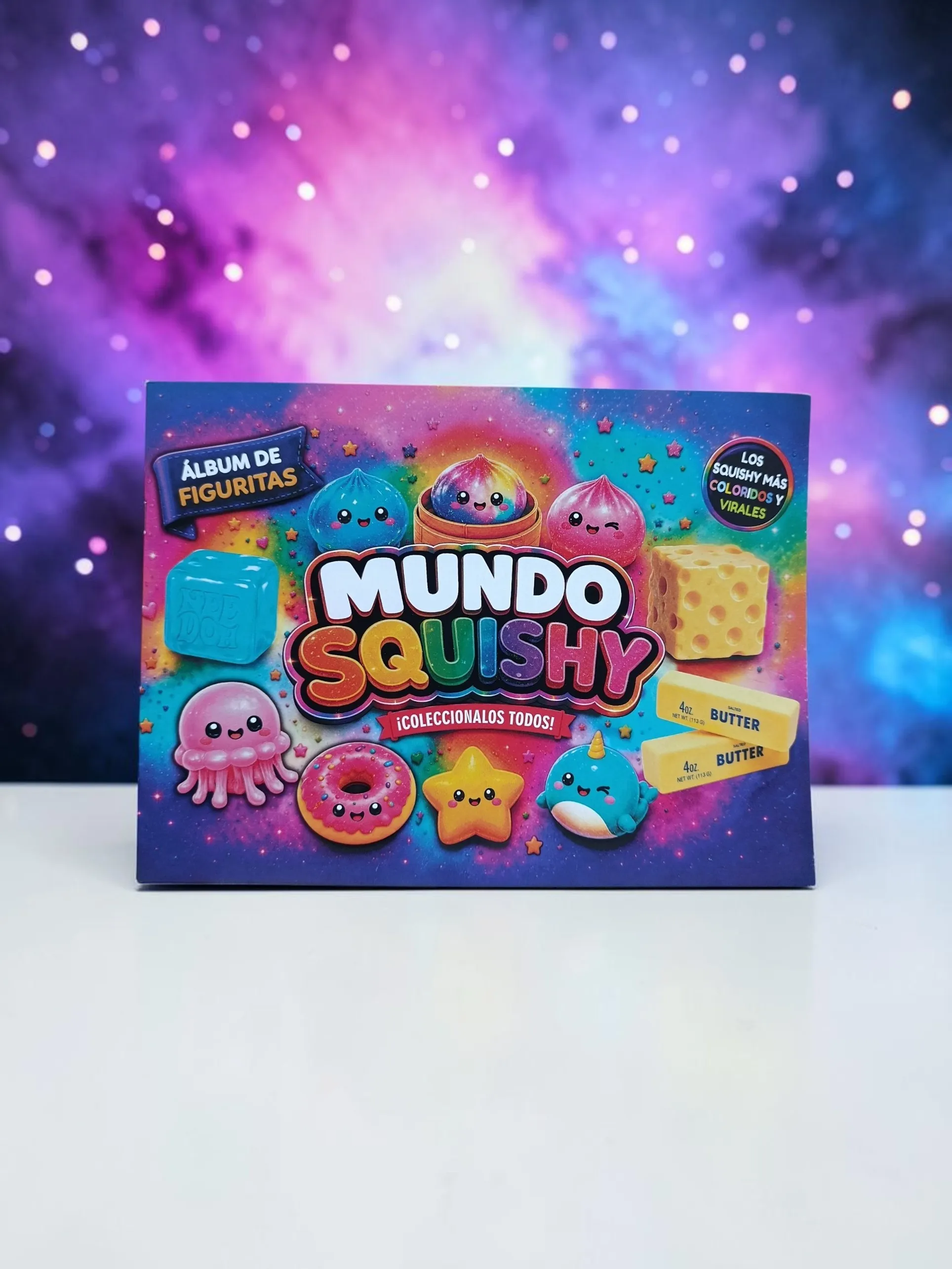 Álbum de Figuritas Mundo Squishy – 1 Unidad - imagen 1