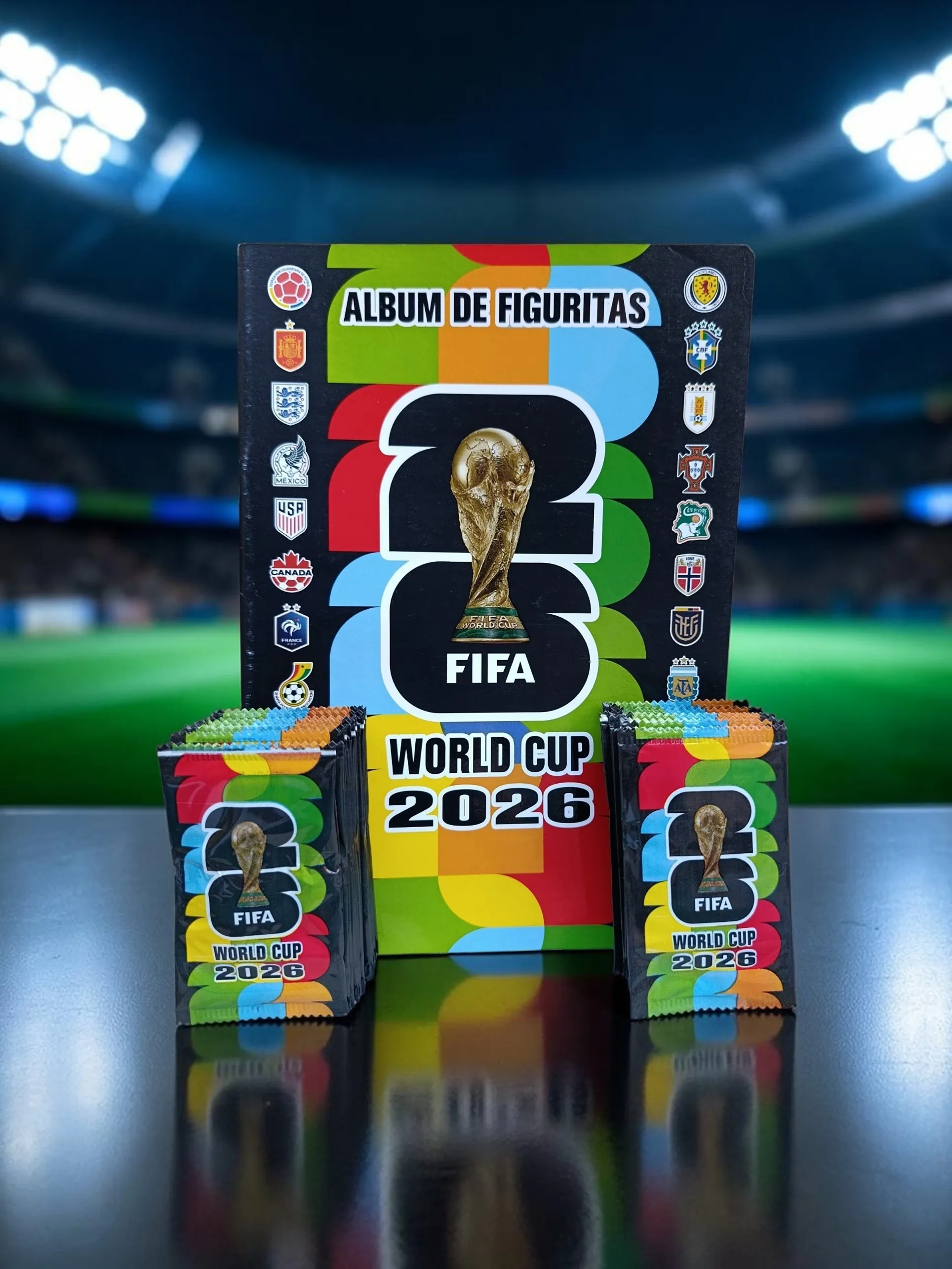 Combo Álbum + 50 Sobres de Figuritas Mundial 2026 Barbanegra - imagen 1